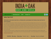 Tablet Screenshot of indiaoakgrill.com